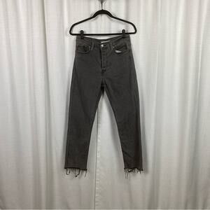 Levi’s Gray Wash Raw Hem Wedgie Straight Jeans Sz.29